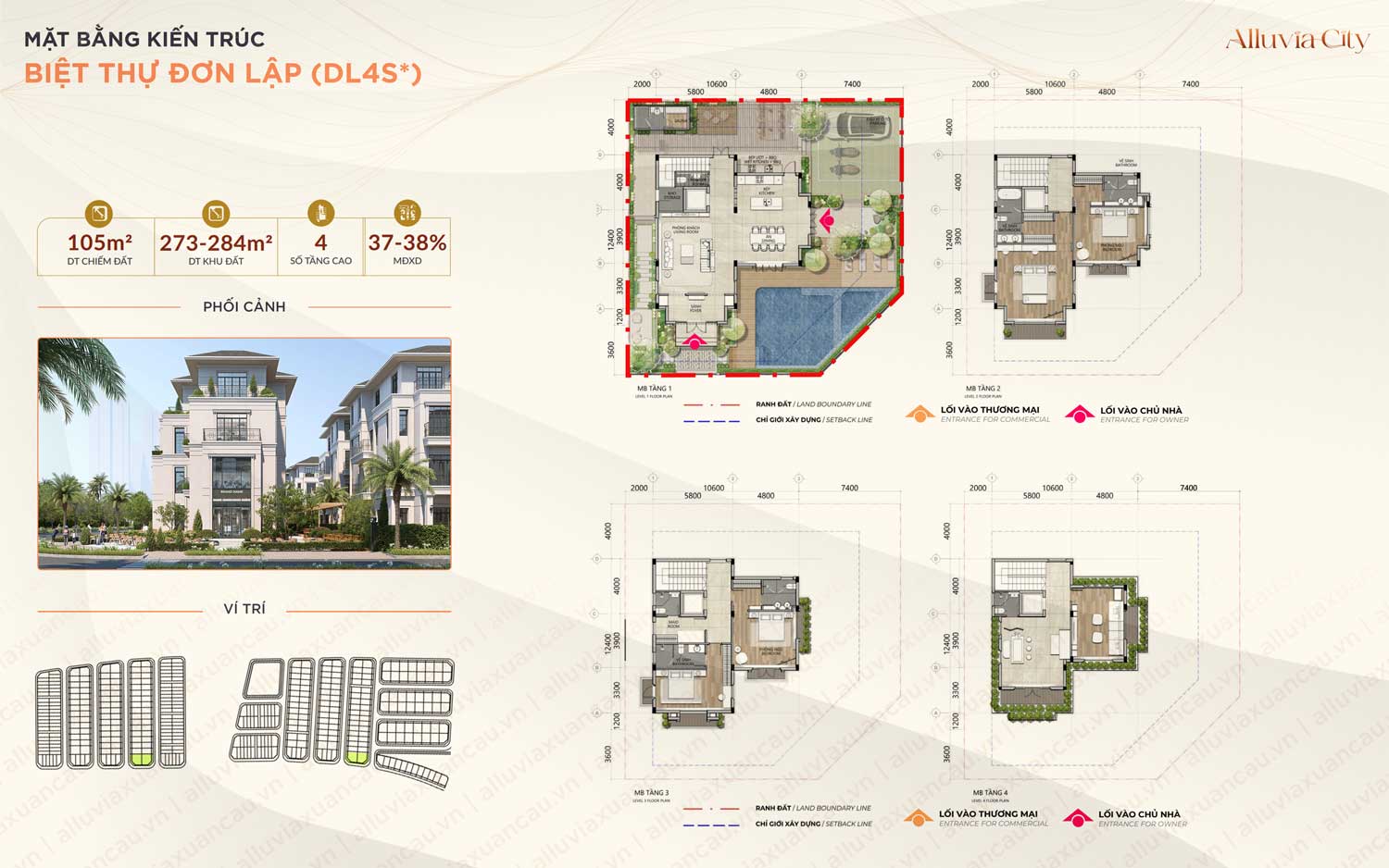 Mau thiet ke Alluvia City Biet Thu Don Lap DL4S