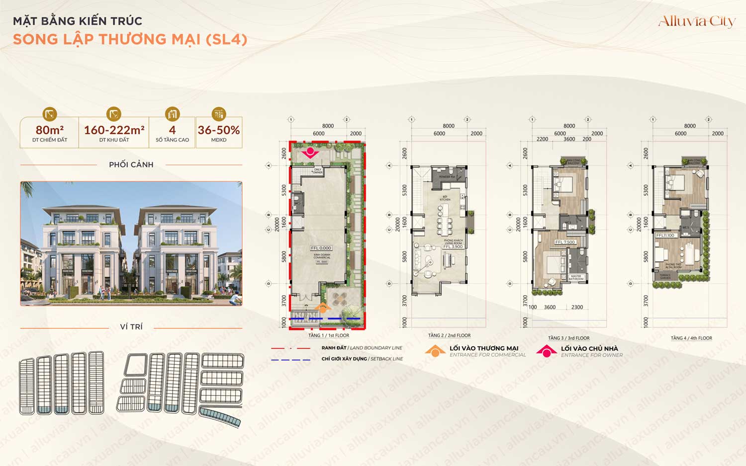 Mau thiet ke Alluvia City Song Lap Thuong Mai SL4